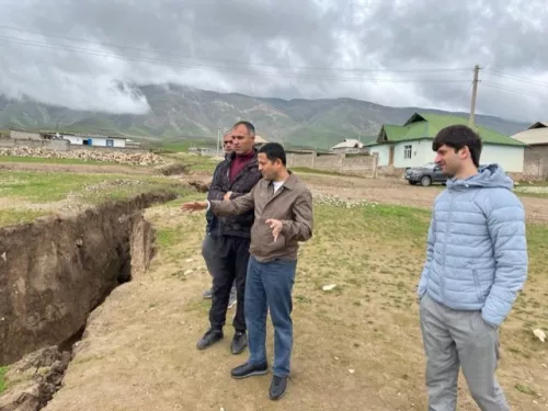 Visiting project site for green road toolkit