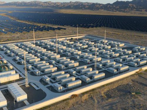 batteries de champs solaires